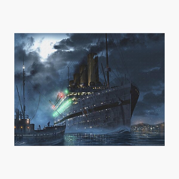 Britannic at night | Painting | Art by Eliott Cha'coco Photographic Print
