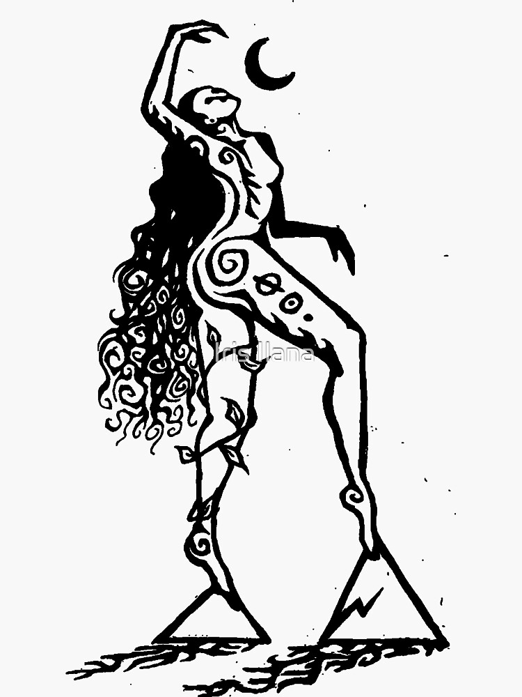 Thumbnail 3 of 3, Sticker, Moongazer designed and sold by iris-rose-art.