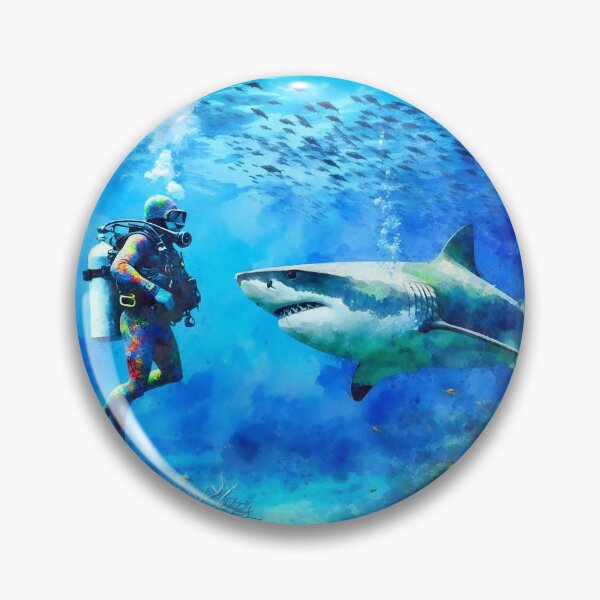 Item preview, SCUBA Deep Blue Shark Adventure designed and sold by SportsT-Shirts.