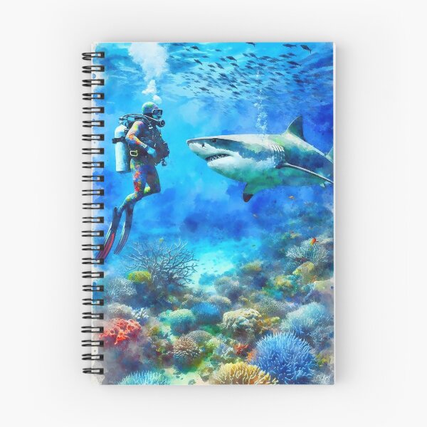 Item preview, SCUBA Deep Blue Shark Adventure designed and sold by SportsT-Shirts.