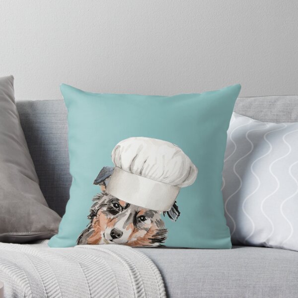 Item preview, Australian Shepherd Dog with Chefs Hat designed and sold by beastieboutique.