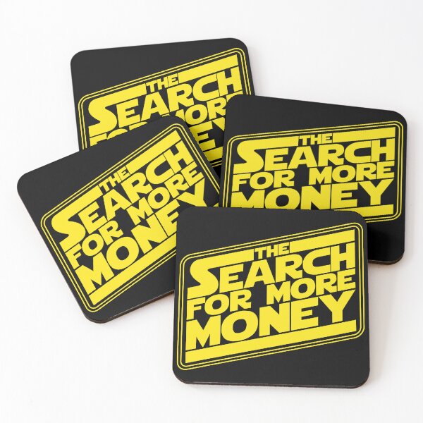 Item preview, The Search For More Money Funny 1980s Pop Culture Movie Reference Sci Fi Film Parody Apparel Design designed and sold by Axolotl Apparel.