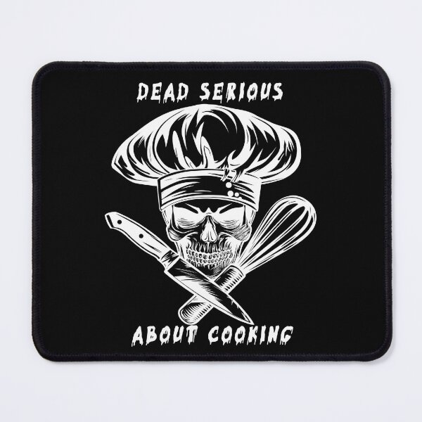 Item preview, Dead Serious About Cooking - Skull Chef designed and sold by SmallOwlDesign.