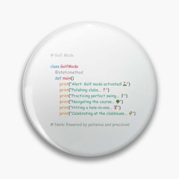 Artikelvorschau, Perfektes humorvolles Geschenk für Programmierer, die Golf lieben entworfen und verkauft von SkyTastic.