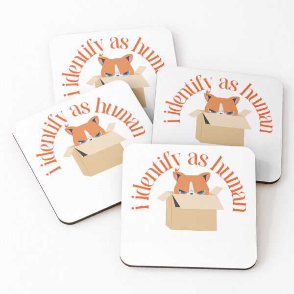 Item preview, Cat in Box Identify as Human Design designed and sold by ERROR-STORE.