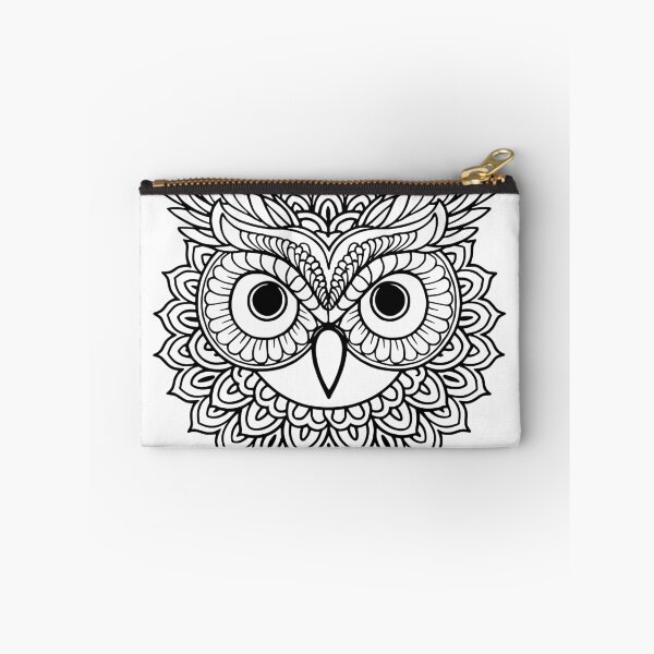 Item preview, Owl Head Black and White Coloring Page designed and sold by metebf.