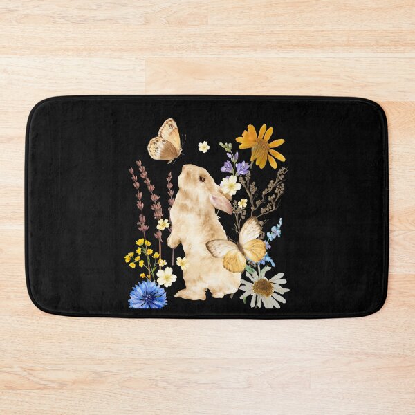 Item preview, Pretty Rabbit With Colorful Flowers Wildlife Design designed and sold by EarthArtDesigns.