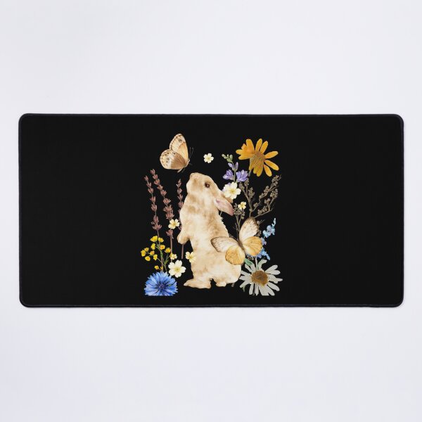 Item preview, Pretty Rabbit With Colorful Flowers Wildlife Design designed and sold by EarthArtDesigns.