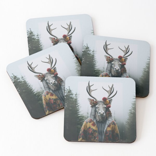 Item preview, Forest Caribou in Floral Attire designed and sold by Sillytoe.