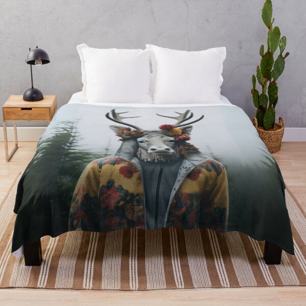 Item preview, Forest Caribou in Floral Attire designed and sold by Sillytoe.