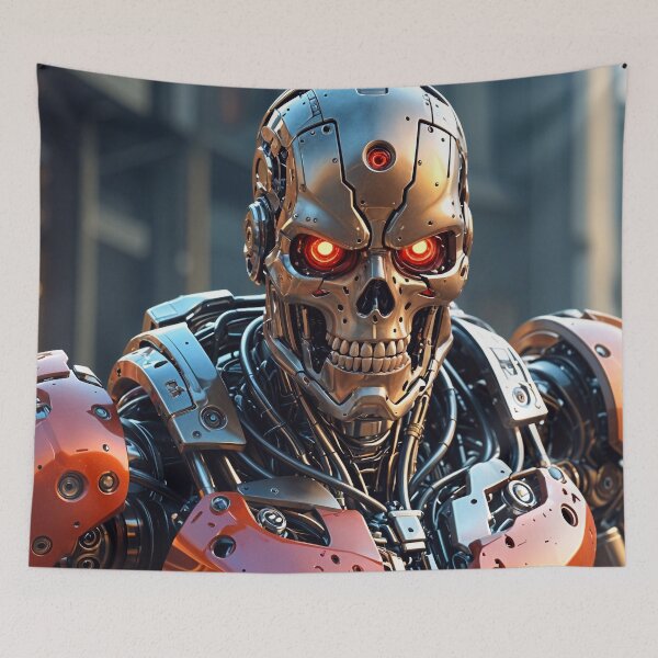 Item preview, Cool Futuristic Cyborg Killer Robot designed and sold by TheArtOfPat.