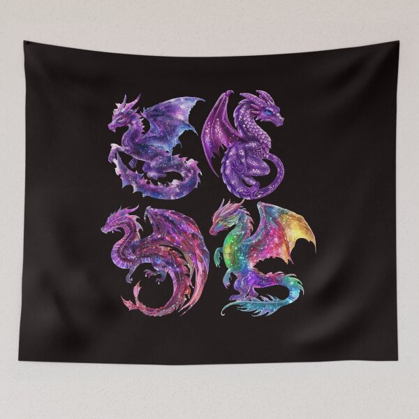 Item preview, 4 stunning mythical dragons for fantasy lovers designed and sold by PrettyPinkSkies.