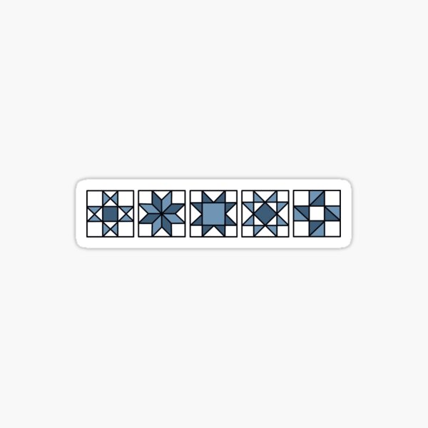 Vista previa del artículo con la obra «BLOQUES DE COLCHA DE ESTRELLA (Azul)», diseñado y vendido por chicorycreative.