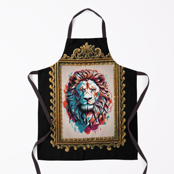 Aperçu de l'œuvre Roi Lion coloré - Galerie d'art créée et vendue par Designial.