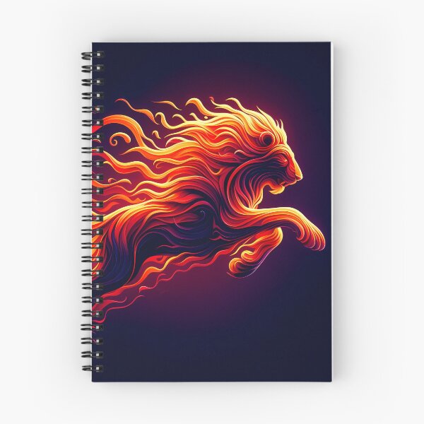 Item preview, Scratchboard Ink Fire Lion, Ai Generated Art  designed and sold by ACC .