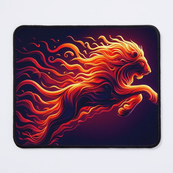 Item preview, Scratchboard Ink Fire Lion, Ai Generated Art designed and sold by ACC .