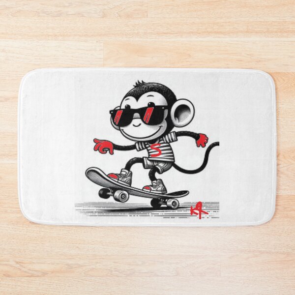 Item preview, monkey skate boarding designed and sold by Kimmy and Zamiah Art.