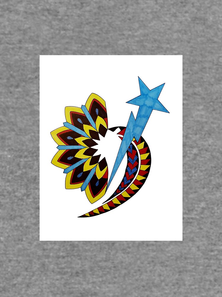 Thumbnail 5 of 5, Lightweight Sweatshirt, New Cosmic Blossom Coloring Page with AI-Generated Images and a Voiceover Short Story with The Cosmic Emblem designed and sold by Cracker3.