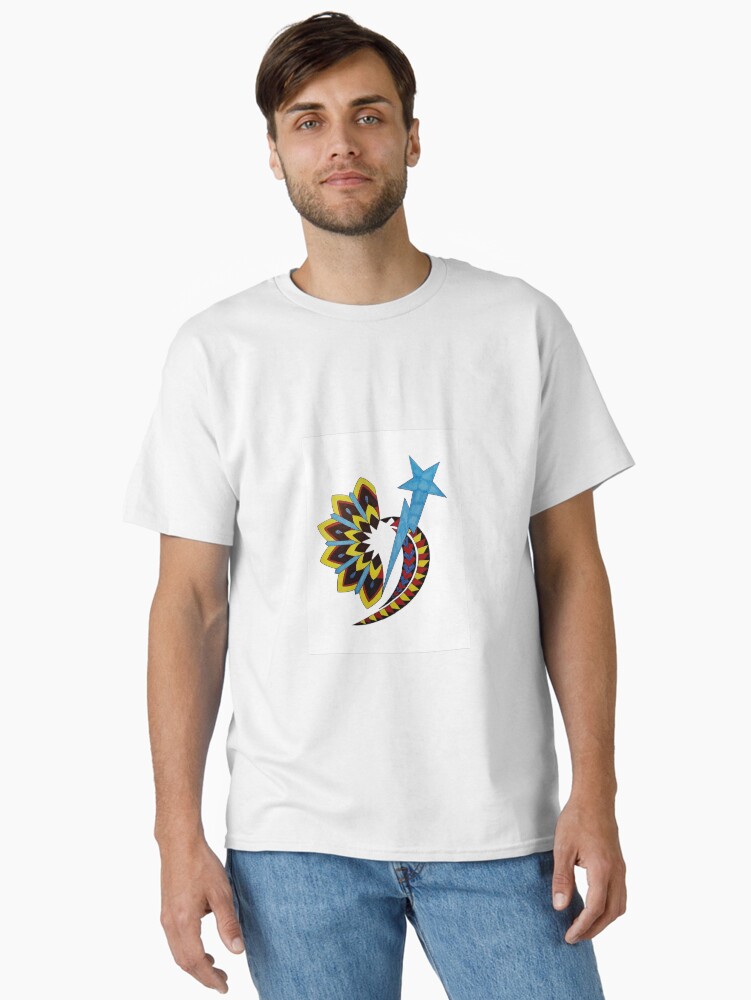 Thumbnail 1 of 7, Classic T-Shirt, New Cosmic Blossom Coloring Page with AI-Generated Images and a Voiceover Short Story with The Cosmic Emblem designed and sold by Cracker3.