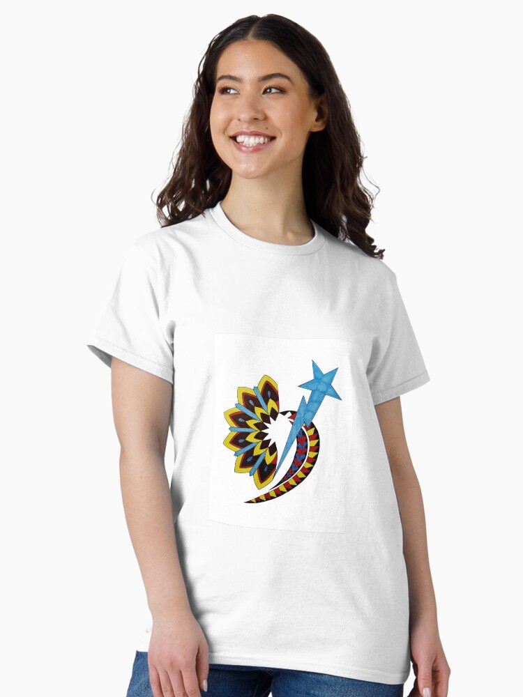 Thumbnail 2 of 7, Classic T-Shirt, New Cosmic Blossom Coloring Page with AI-Generated Images and a Voiceover Short Story with The Cosmic Emblem designed and sold by Cracker3.
