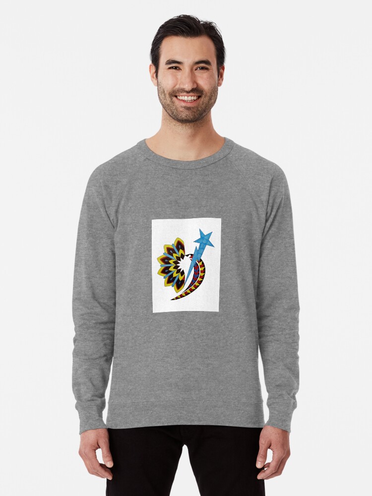Thumbnail 2 of 5, Lightweight Sweatshirt, New Cosmic Blossom Coloring Page with AI-Generated Images and a Voiceover Short Story with The Cosmic Emblem designed and sold by Cracker3.