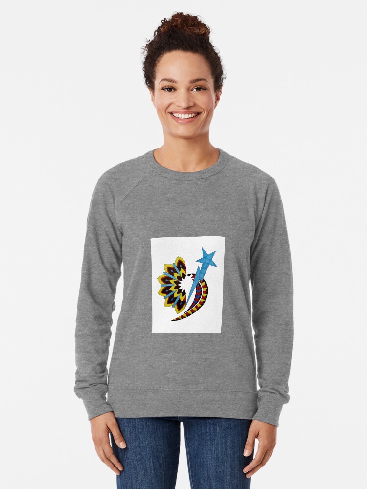 Thumbnail 1 of 5, Lightweight Sweatshirt, New Cosmic Blossom Coloring Page with AI-Generated Images and a Voiceover Short Story with The Cosmic Emblem designed and sold by Cracker3.