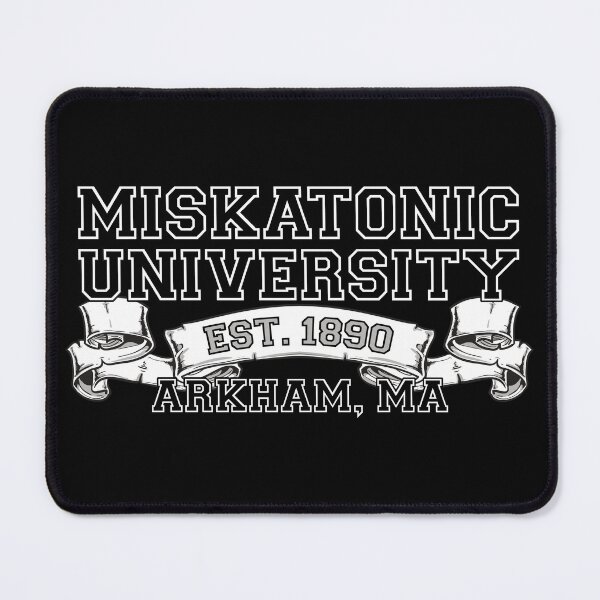 Item preview, Miskatonic University, Arkham MA Lovecraftian Cosmic Horror Literature Reference College Apparel Design designed and sold by Axolotl Apparel.