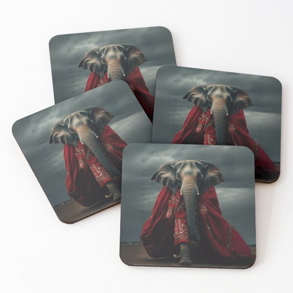 Item preview, Majestic Elephant in Regal Red designed and sold by Sillytoe.