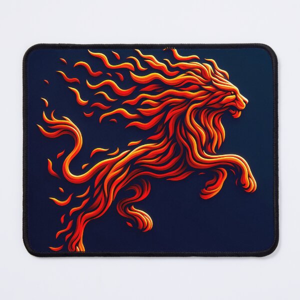 Item preview, Scratchboard Ink Fire Lion, Ai Generated Art designed and sold by ACC .