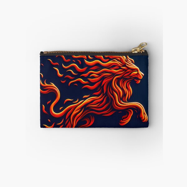 Item preview, Scratchboard Ink Fire Lion, Ai Generated Art  designed and sold by ACC .