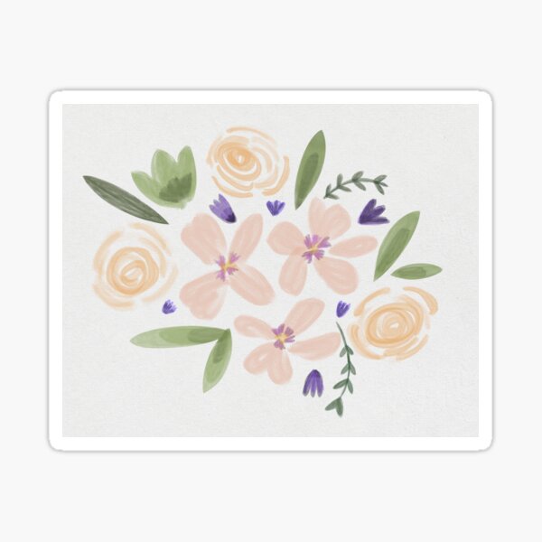 Item preview, Watercolor Flowers Art Painting  designed and sold by spicykittyco.