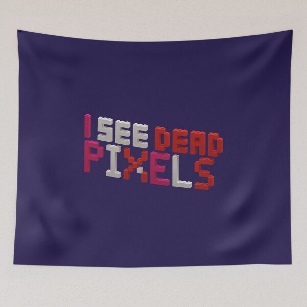 Item preview, 'I SEE DEAD PIXELS' Brick Puzzle Typography designed and sold by trepiu.