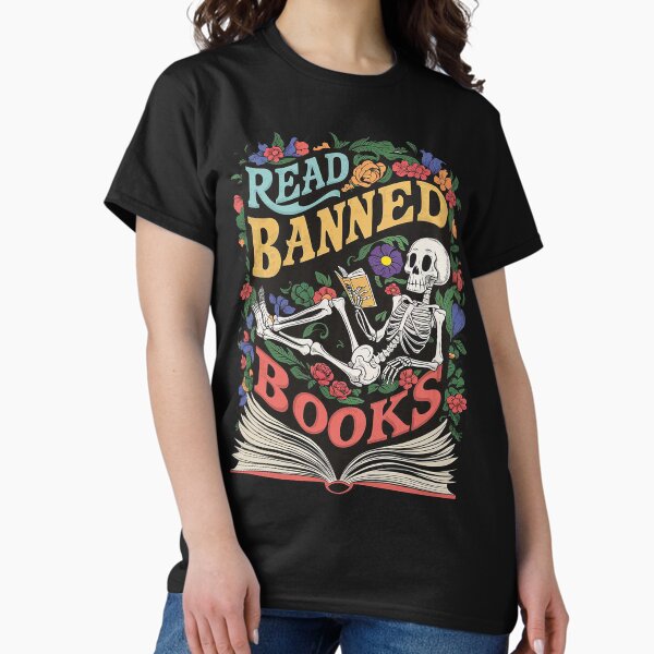 Item preview, Women's Vintage Flowers Lover Skeleton Reading Read Book  designed and sold by sunisatung.