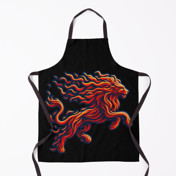 Item preview, Scratchboard Ink Fire Lion, Ai Generated Art  designed and sold by ACC .