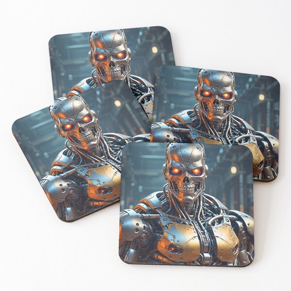 Item preview, Cool Futuristic Cyborg Killer Robot designed and sold by TheArtOfPat.