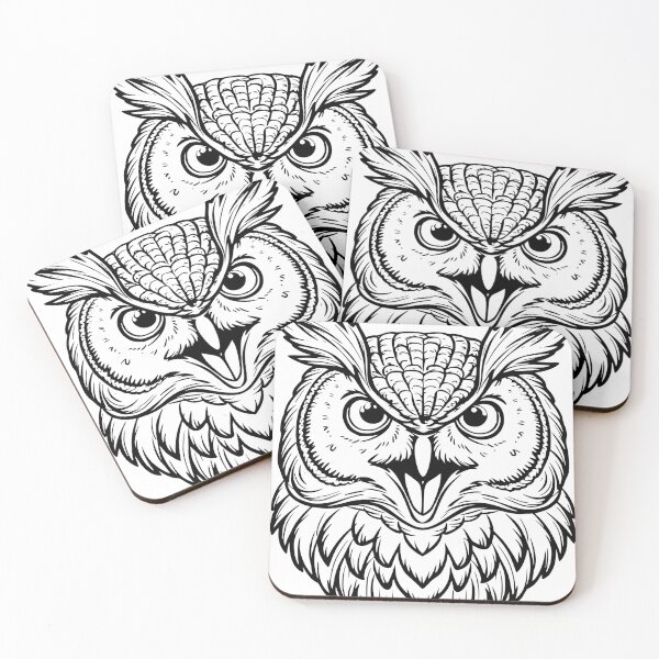 Item preview, Angry Owl with Open Beak Illustration designed and sold by metebf.