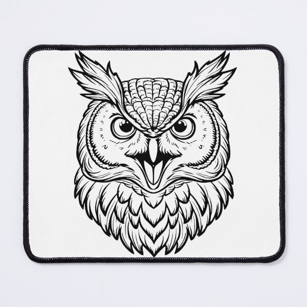 Item preview, Angry Owl with Open Beak Illustration designed and sold by metebf.