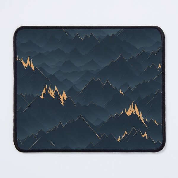 Item preview, Fiery Mountain Ridges - Dramatic Nightscape designed and sold by Daniel Haddad.