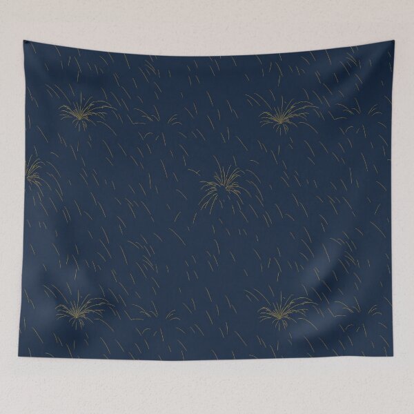 Item preview, Golden Fireworks - Celebratory Night Sky Pattern designed and sold by Daniel Haddad.