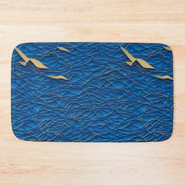 Item preview, Golden Currents - Abstract Ocean Wave Pattern designed and sold by Daniel Haddad.