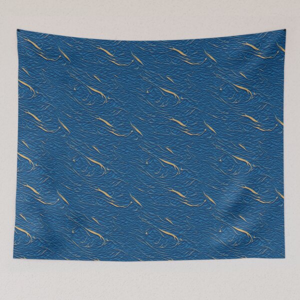 Item preview, Golden Ripples - Abstract Ocean Wave Design designed and sold by Daniel Haddad.