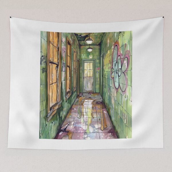 Item preview, Abandoned Corridor: Urban Decay Illustration designed and sold by kamarinato.