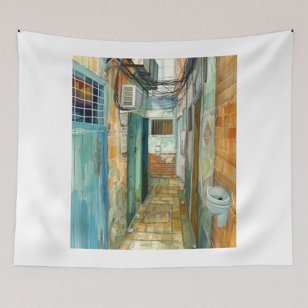 Item preview, Hidden Urban Pathway Illustration designed and sold by kamarinato.
