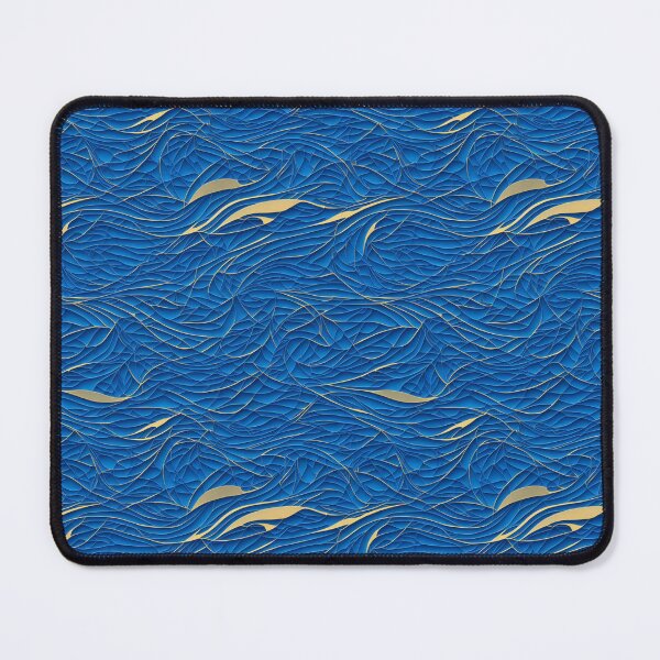 Item preview, Golden Wave Currents - Abstract Ocean Design designed and sold by Daniel Haddad.