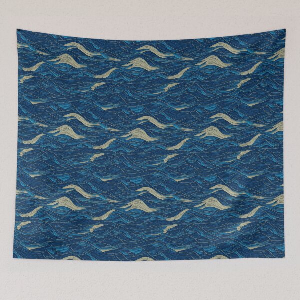 Item preview, Undulating Waves - Abstract Ocean Design designed and sold by Daniel Haddad.