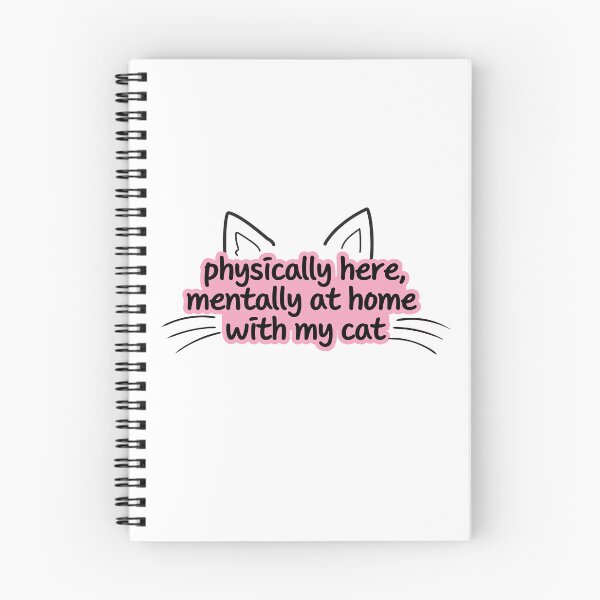 Item preview, Physically here, mentally at home with my cat designed and sold by karensabit.