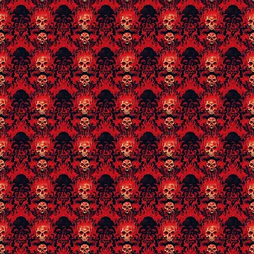 Artwork thumbnail, Fiery Demon Pattern by SmallOwlDesign
