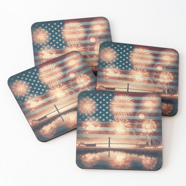 Item preview, 4th of July fireworks San Francisco designed and sold by PetPaletteCards.