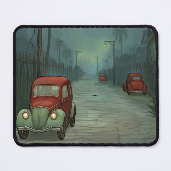 Item preview, Vintage Car in Misty Night Alley designed and sold by alianavite.