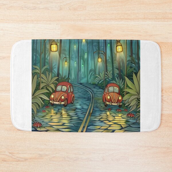 Item preview, Enchanted Forest Drive: Vintage Car Illustration designed and sold by alianavite.